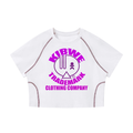 Women's Contrast Stitch Raglan Crop T-Shirt
