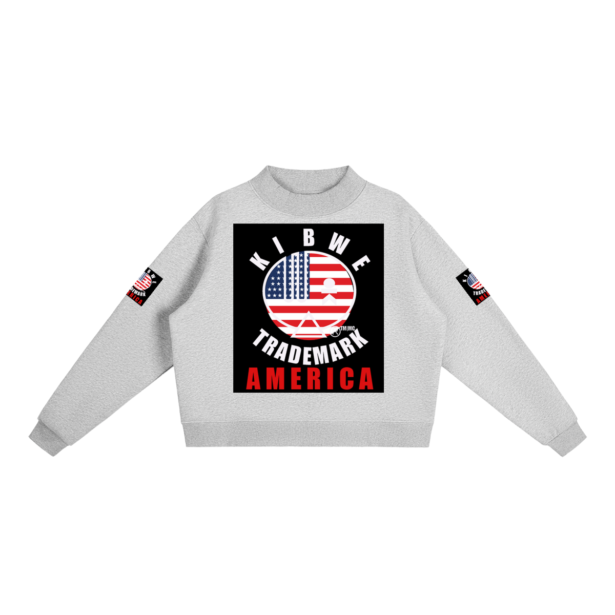 Essential Fleece Mock-Neck Crew Sweatshirt