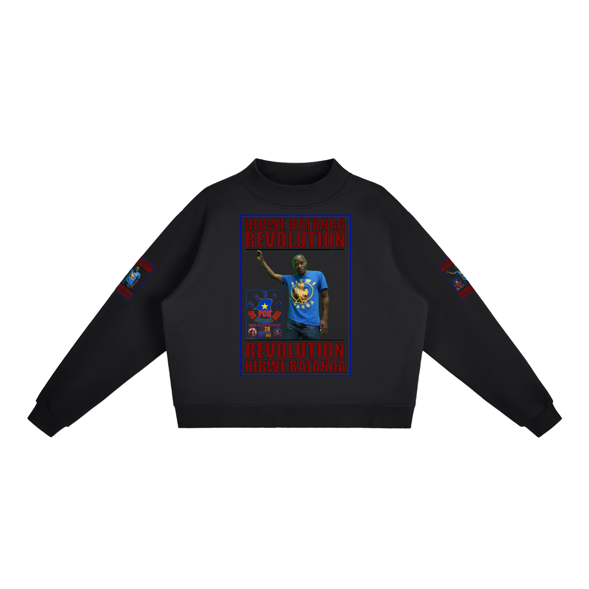 Essential Fleece Mock-Neck Crew Sweatshirt