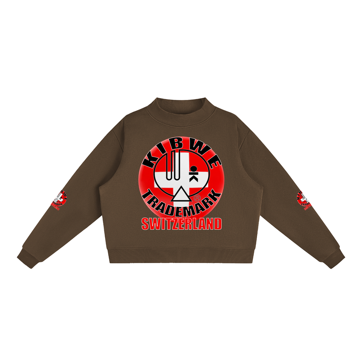 Essential Fleece Mock-Neck Crew Sweatshirt