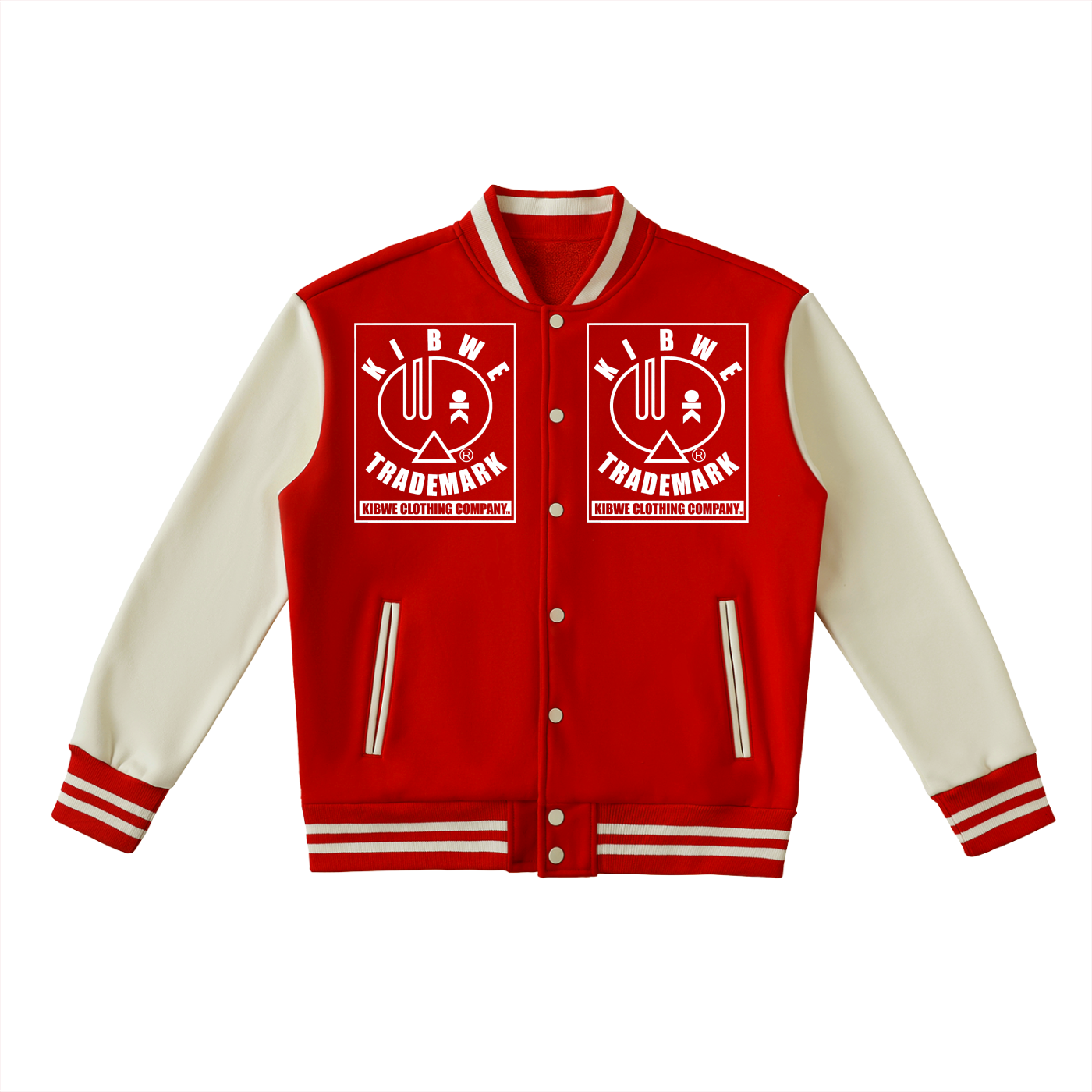 Two-Tone Fleeced Varsity Jacket