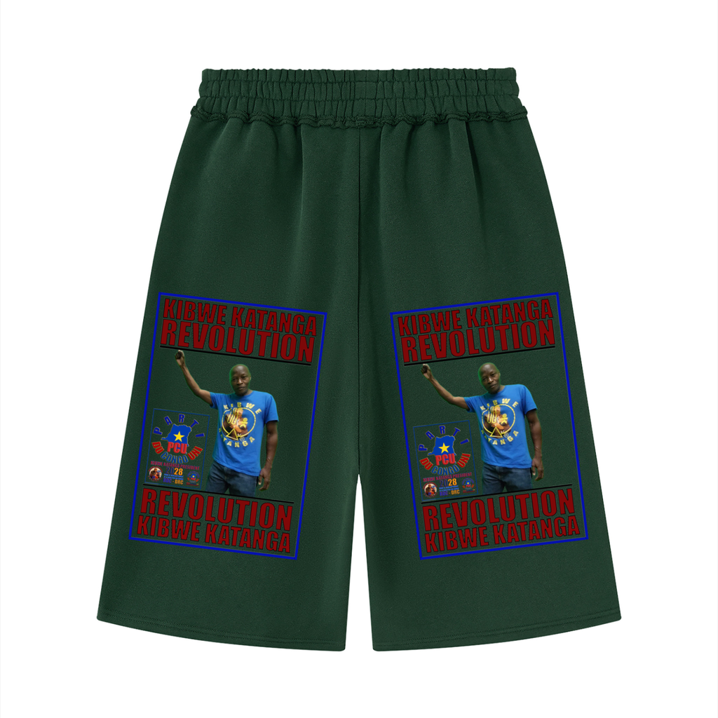 Unisex Raw Edge Fleece Shorts
