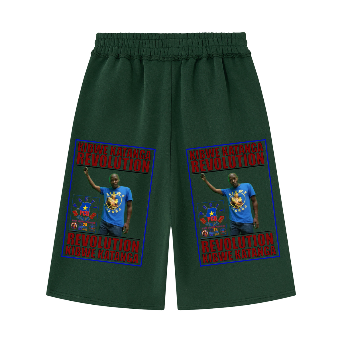 Unisex Raw Edge Fleece Shorts