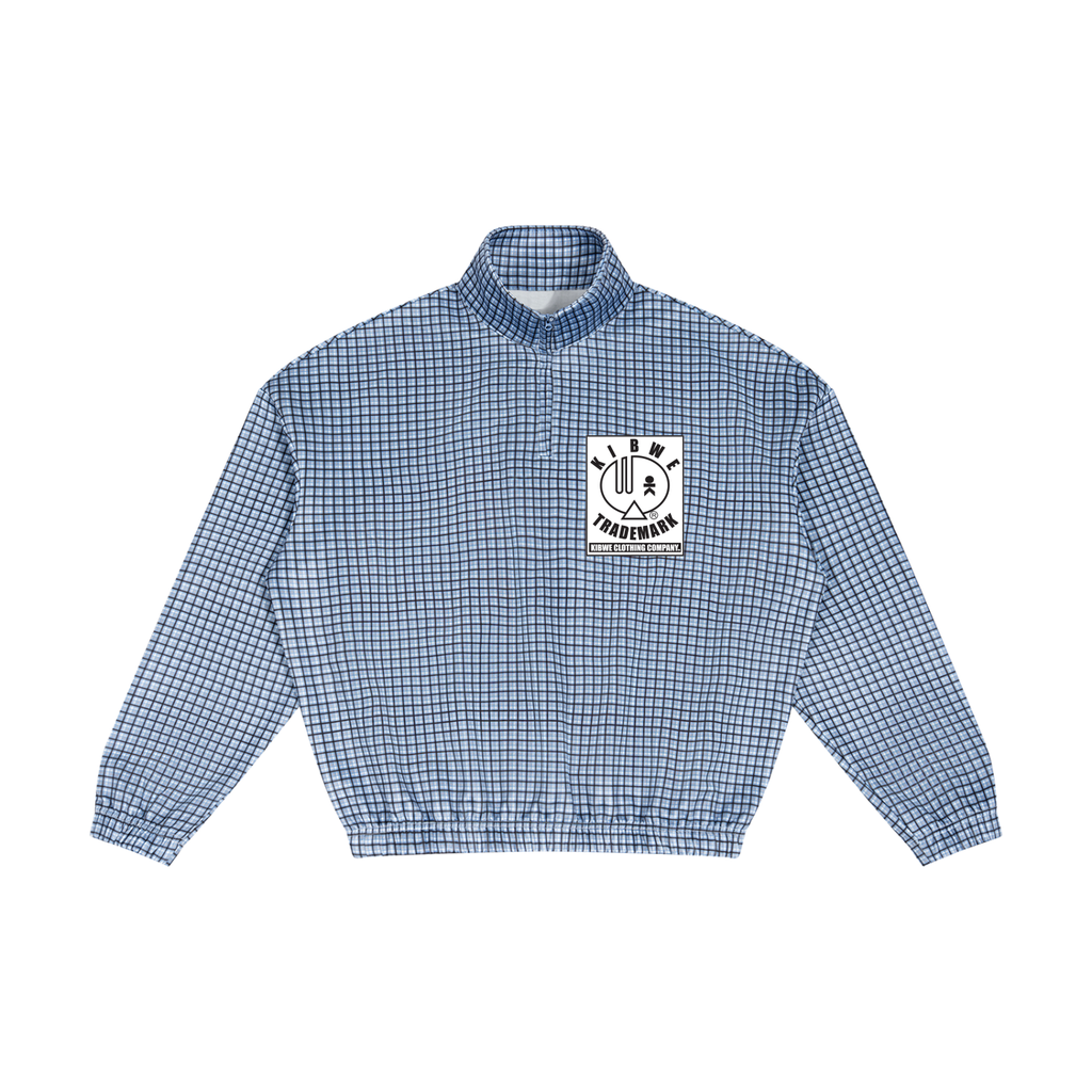 Unisex Plaid Quarter-Zip Sweatshirt