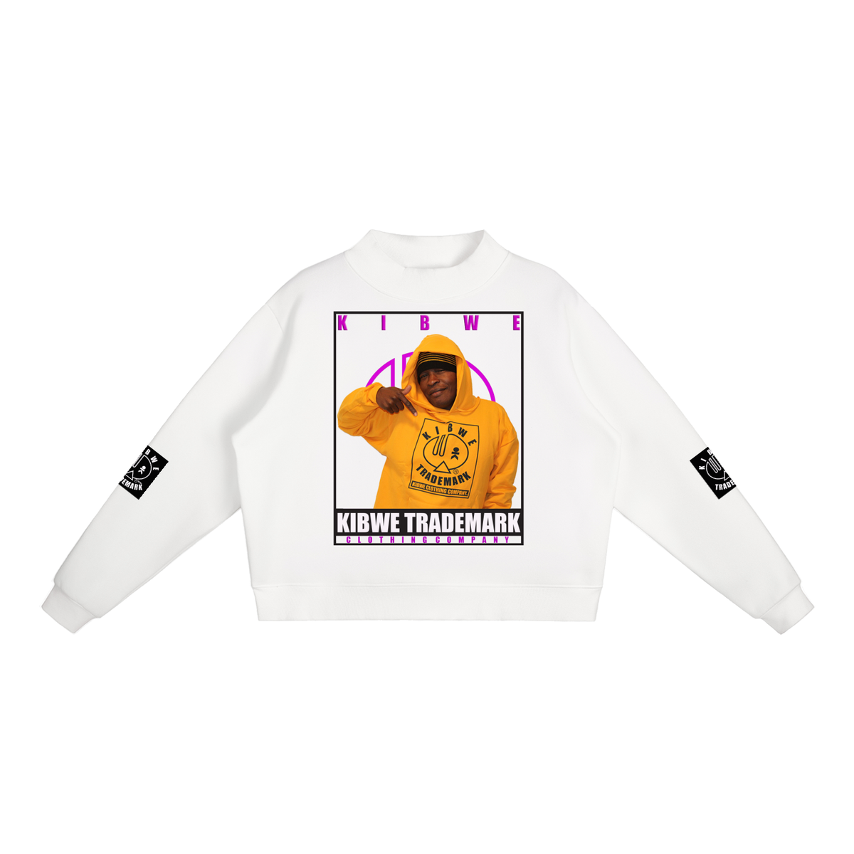 Essential Fleece Mock-Neck Crew Sweatshirt