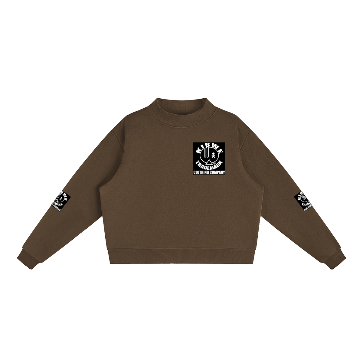 Essential Fleece Mock-Neck Crew Sweatshirt