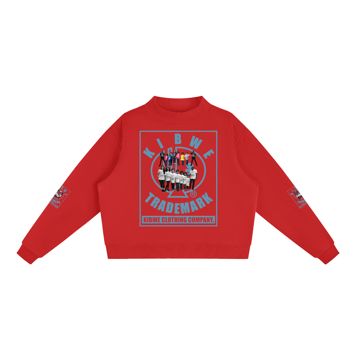 Essential Fleece Mock-Neck Crew Sweatshirt