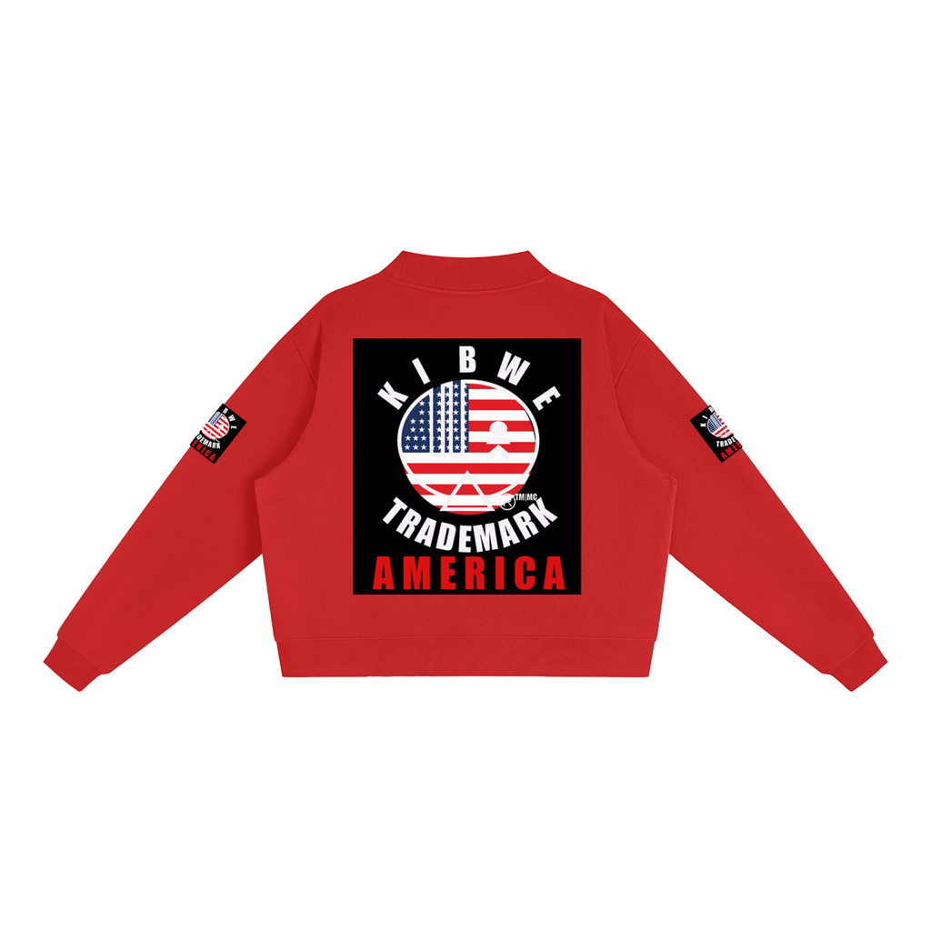 Essential Fleece Mock-Neck Crew Sweatshirt