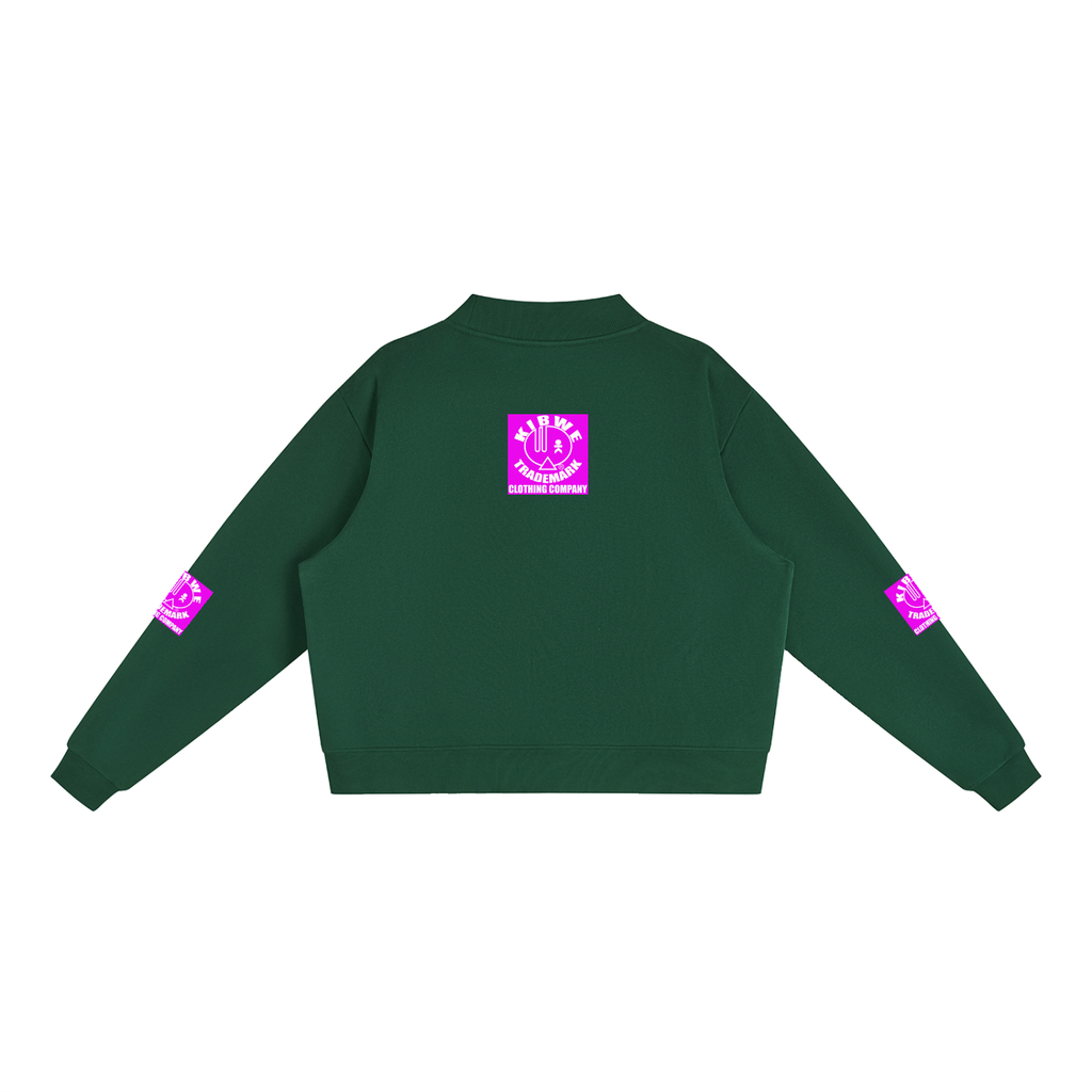 Essential Fleece Mock-Neck Crew Sweatshirt