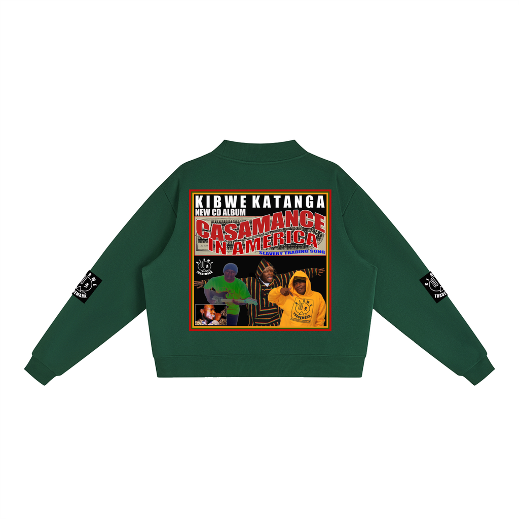 Essential Fleece Mock-Neck Crew Sweatshirt