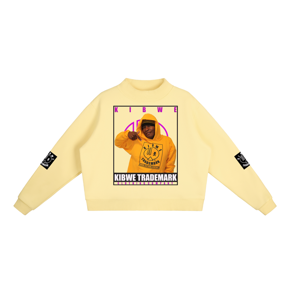 Essential Fleece Mock-Neck Crew Sweatshirt