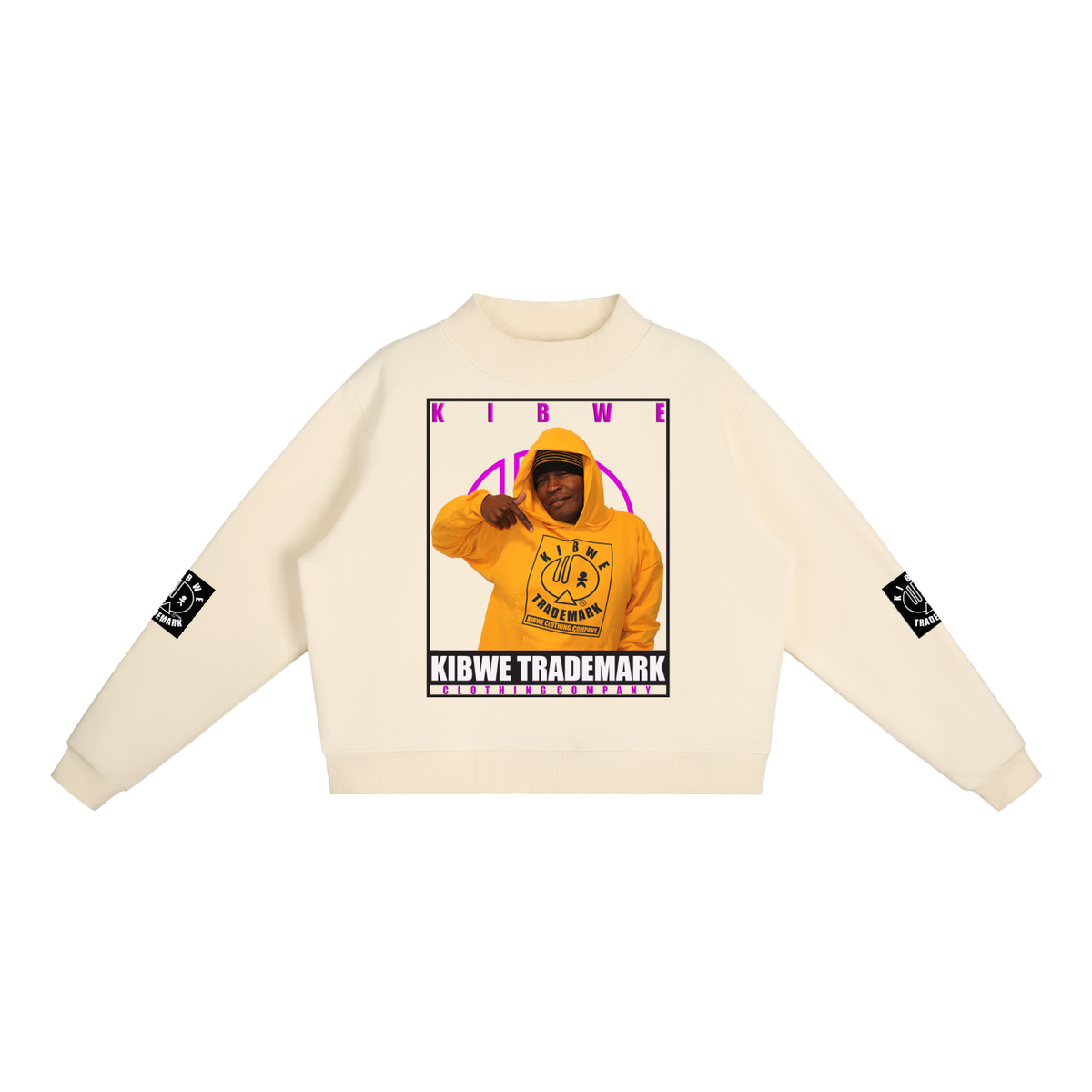 Essential Fleece Mock-Neck Crew Sweatshirt
