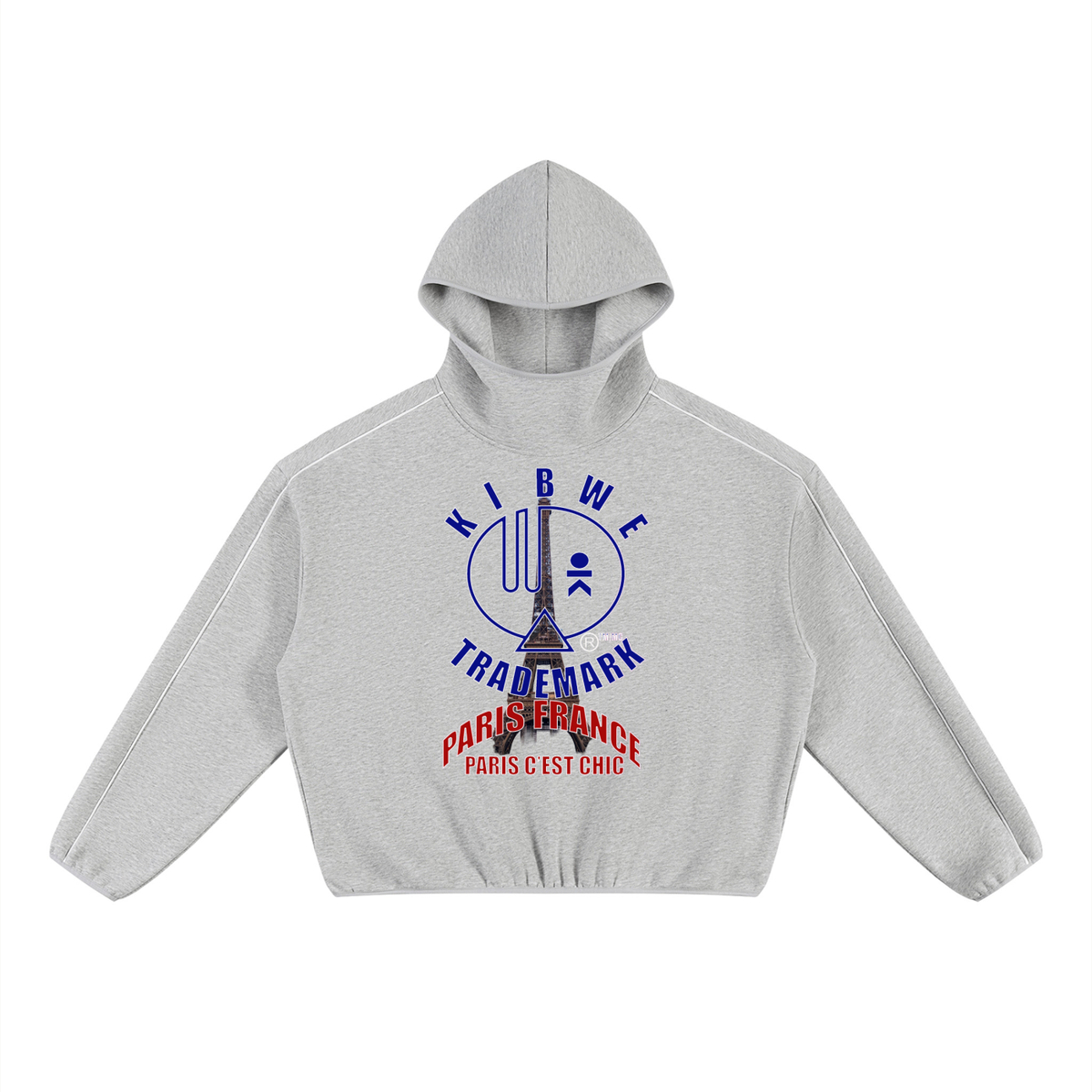 Unisex Boxy Piping Fleece Hoodie