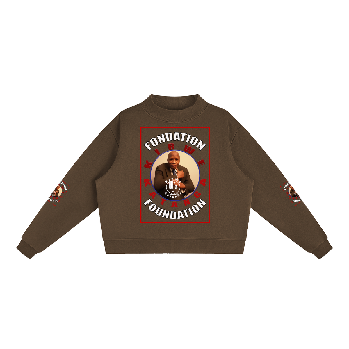 Essential Fleece Mock-Neck Crew Sweatshirt