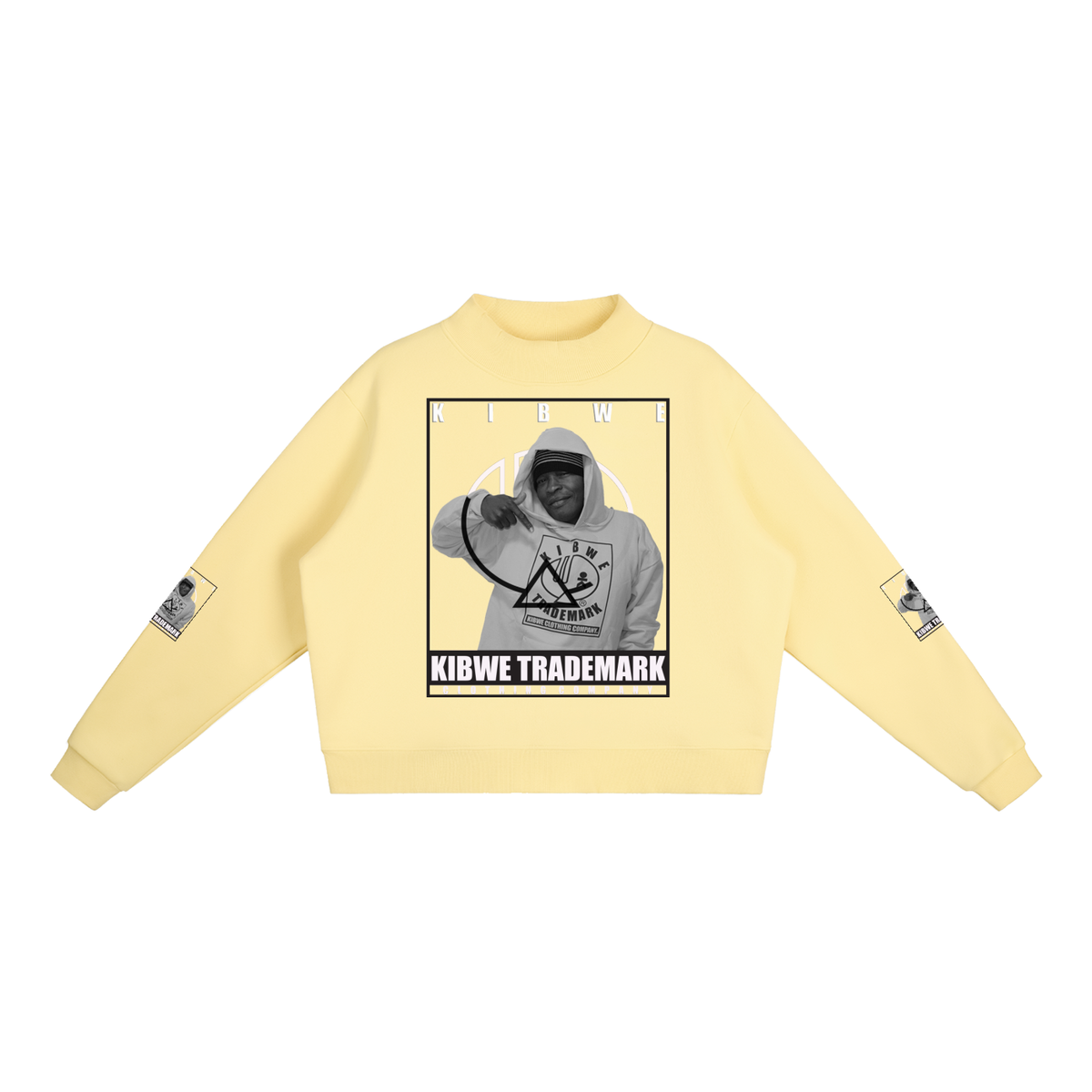 Essential Fleece Mock-Neck Crew Sweatshirt