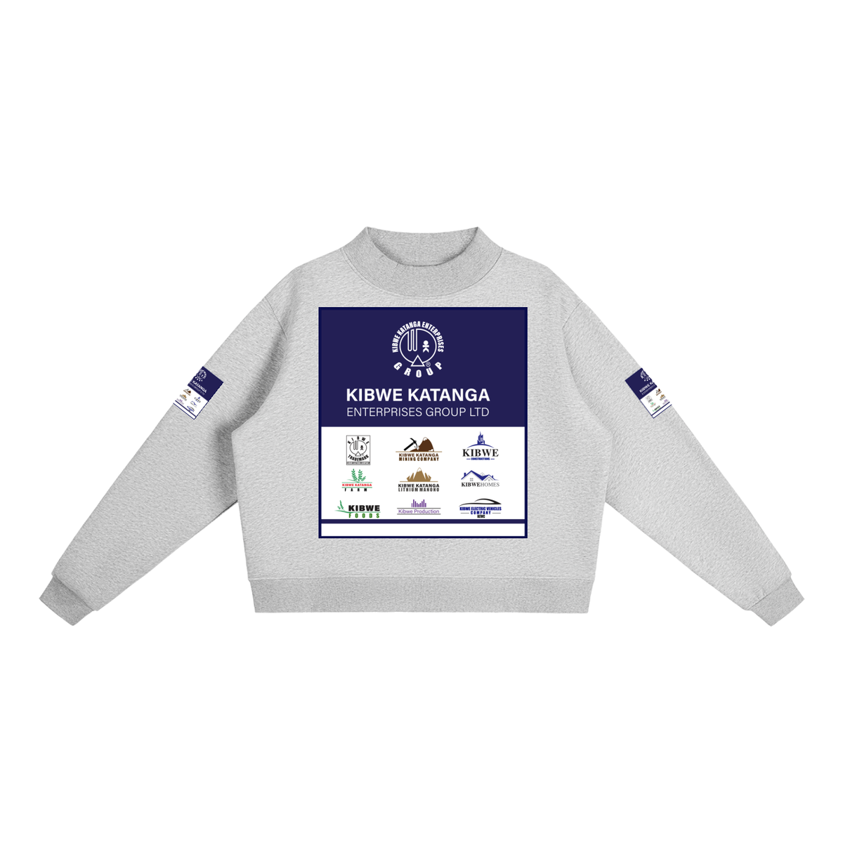 Essential Fleece Mock-Neck Crew Sweatshirt