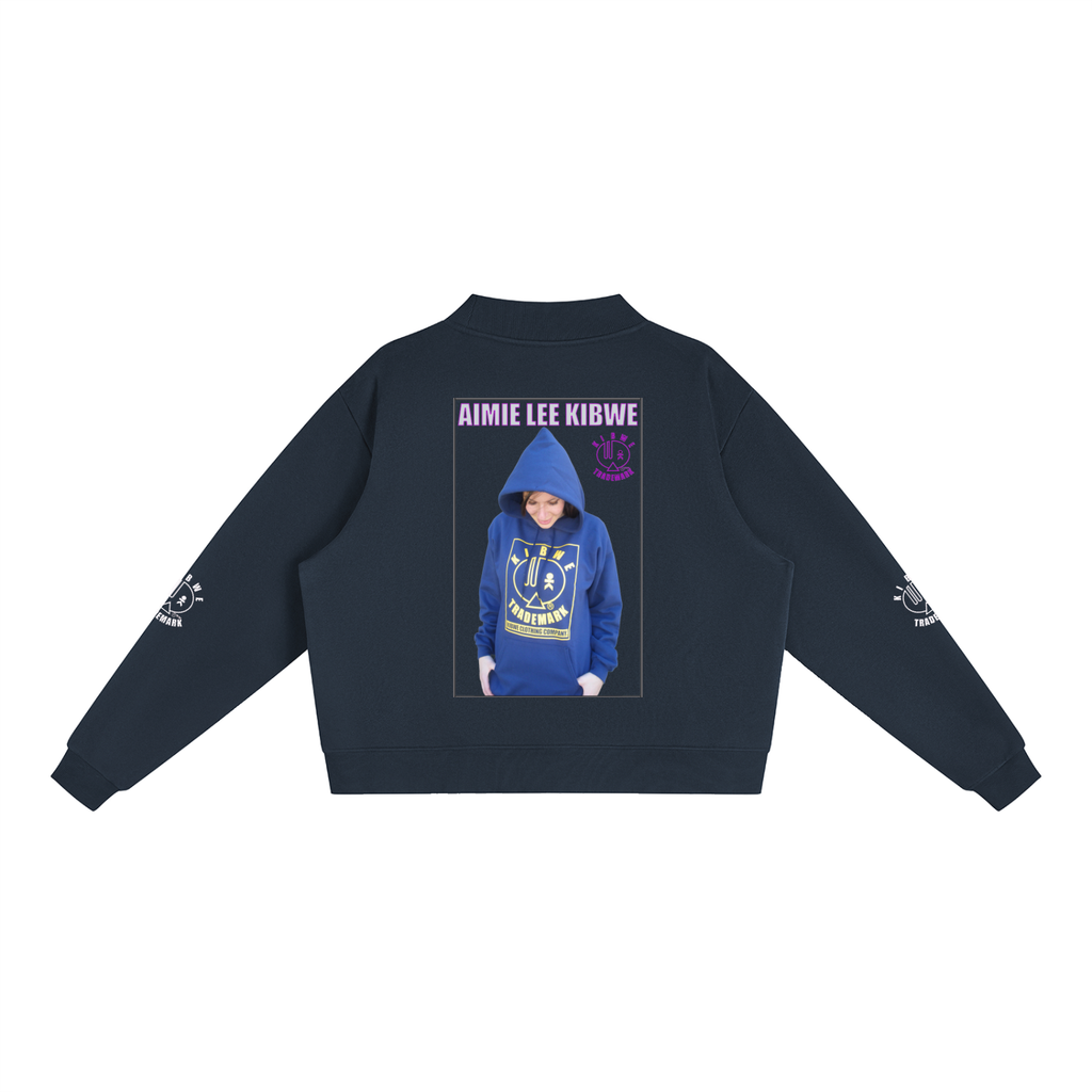Essential Fleece Mock-Neck Crew Sweatshirt