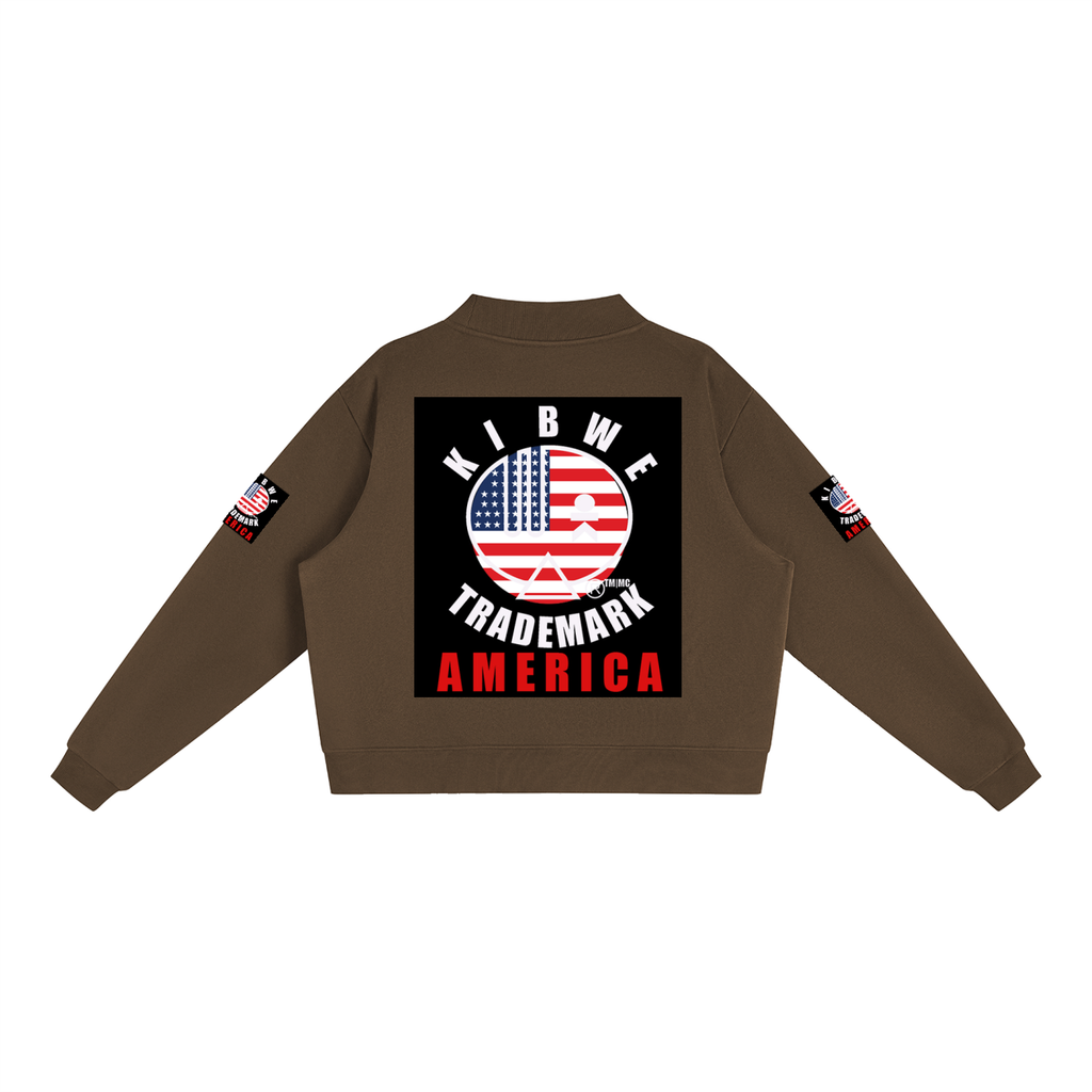 Essential Fleece Mock-Neck Crew Sweatshirt