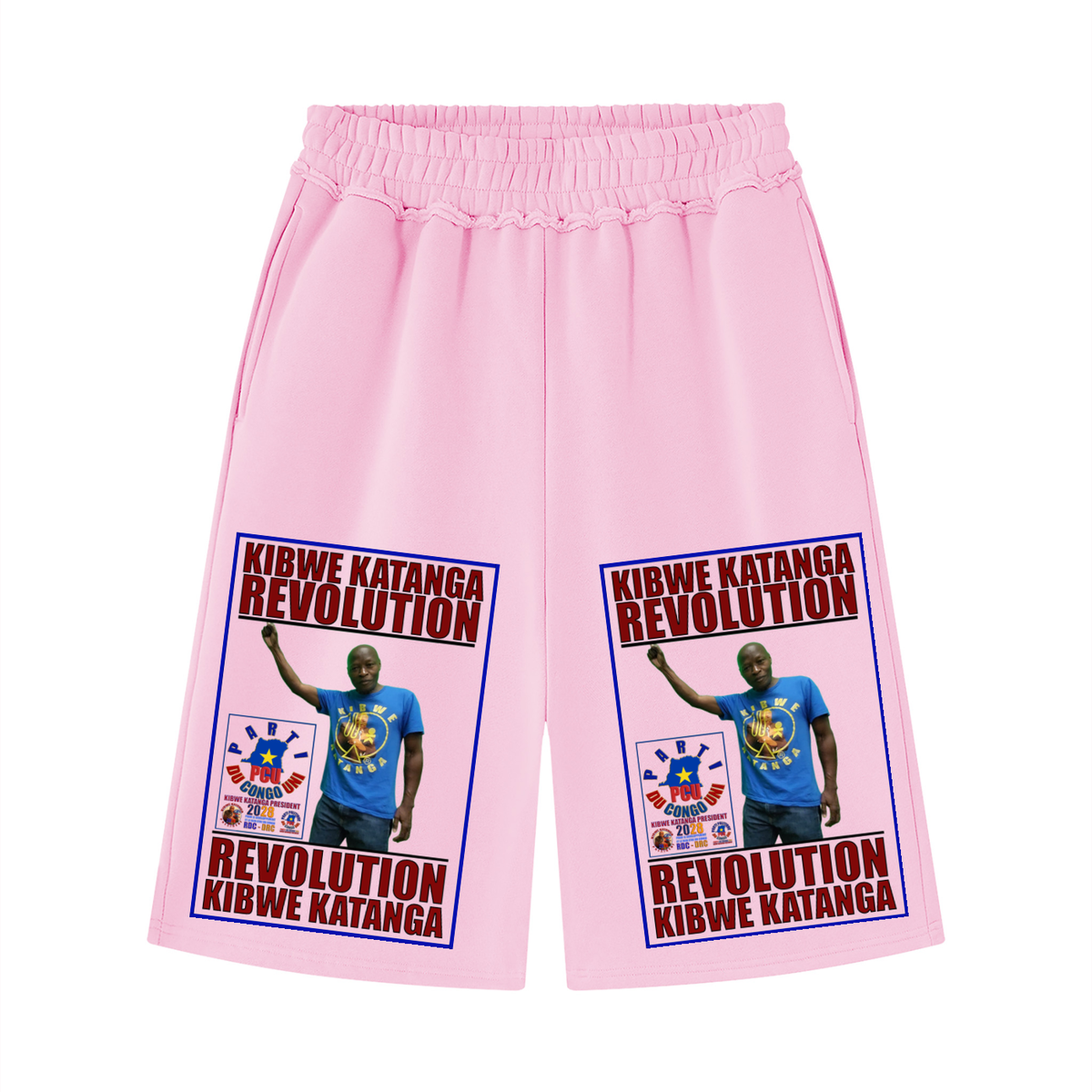 Unisex Raw Edge Fleece Shorts