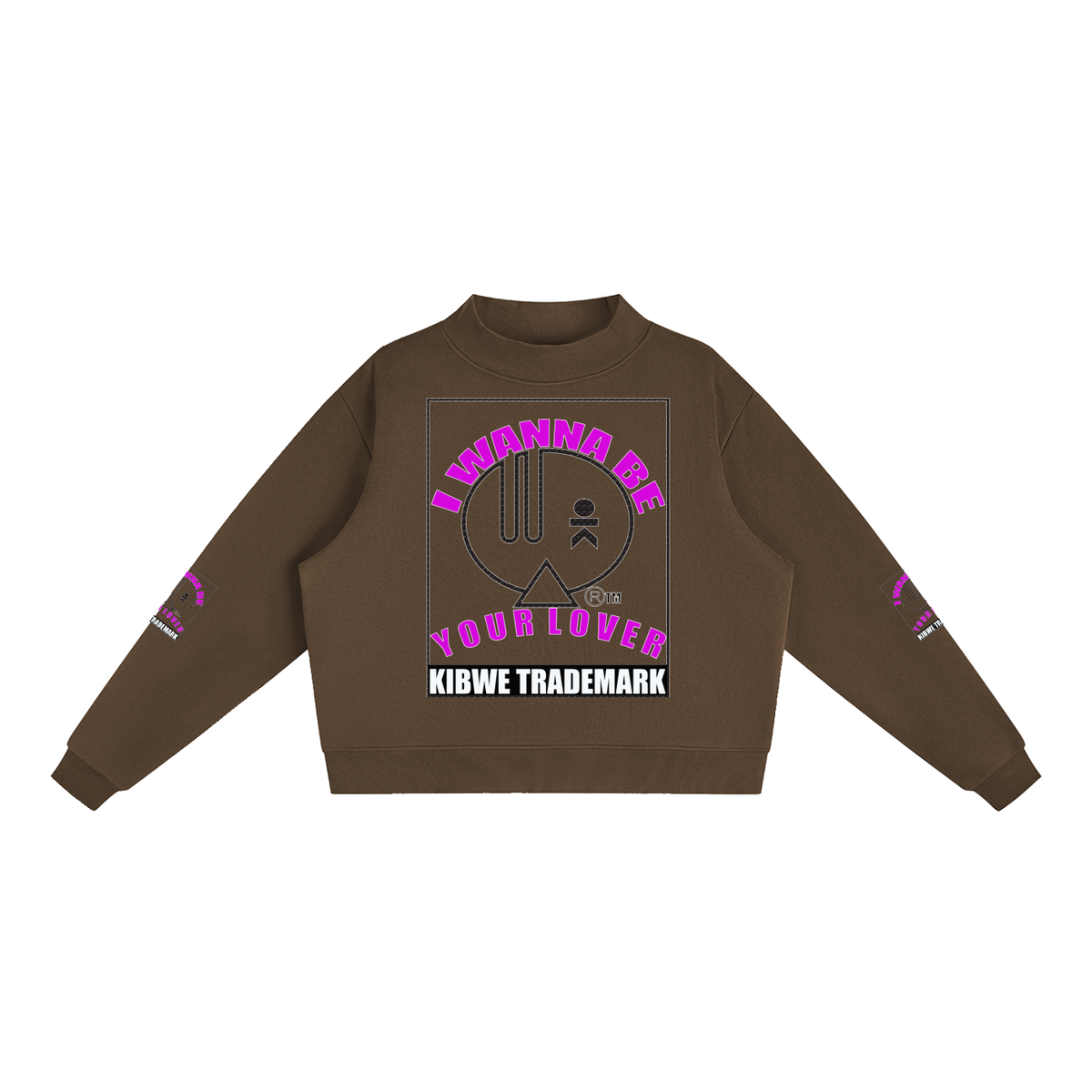 Essential Fleece Mock-Neck Crew Sweatshirt
