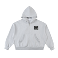 Fleeced Full-Zip Boxy Hoodie