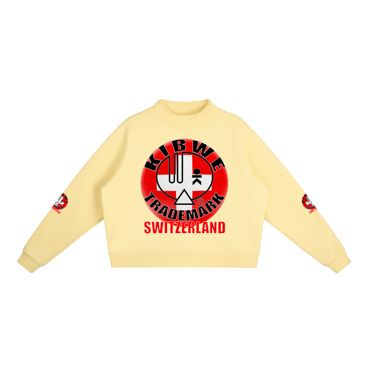 Essential Fleece Mock-Neck Crew Sweatshirt