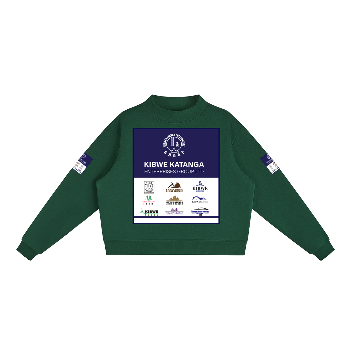 Essential Fleece Mock-Neck Crew Sweatshirt