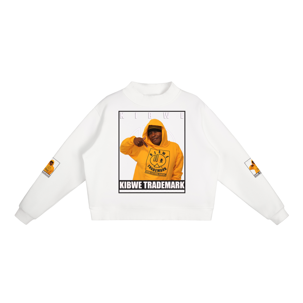 Essential Fleece Mock-Neck Crew Sweatshirt