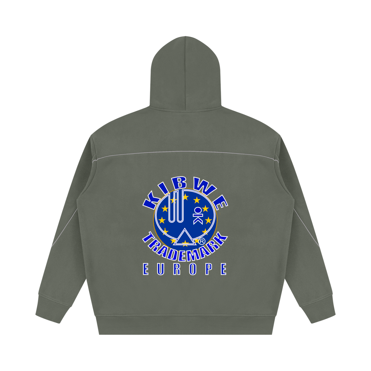 Unisex Oversized Piping Fleece Hoodie