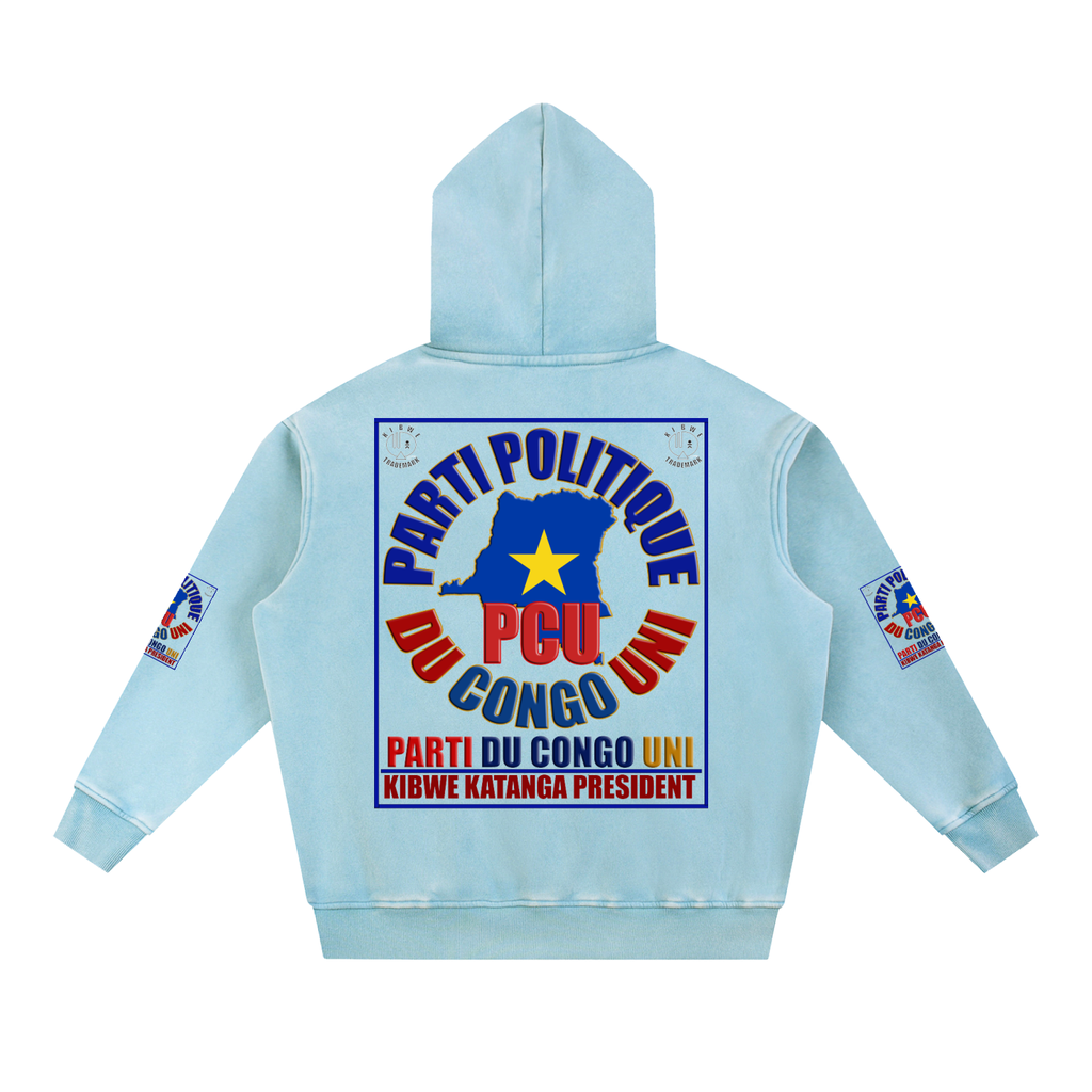 Snow Wash Fleece Oversize Hoodie