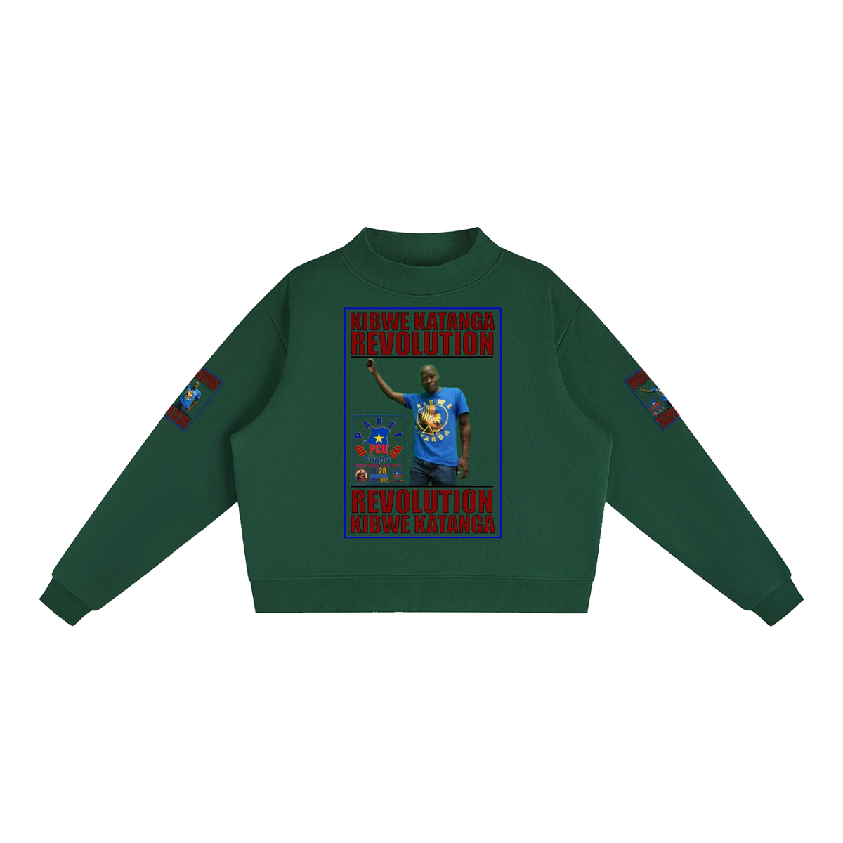 Essential Fleece Mock-Neck Crew Sweatshirt
