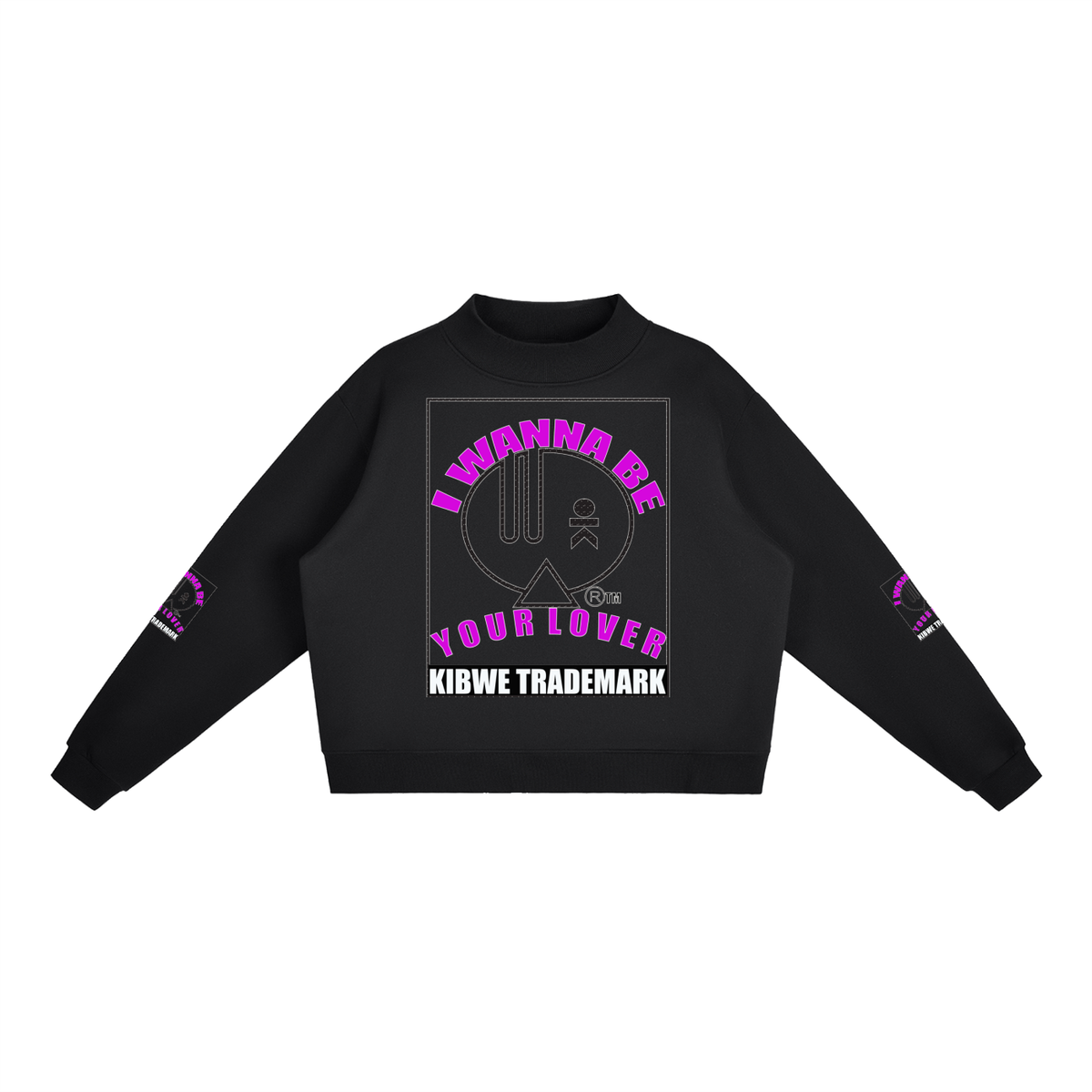 Essential Fleece Mock-Neck Crew Sweatshirt
