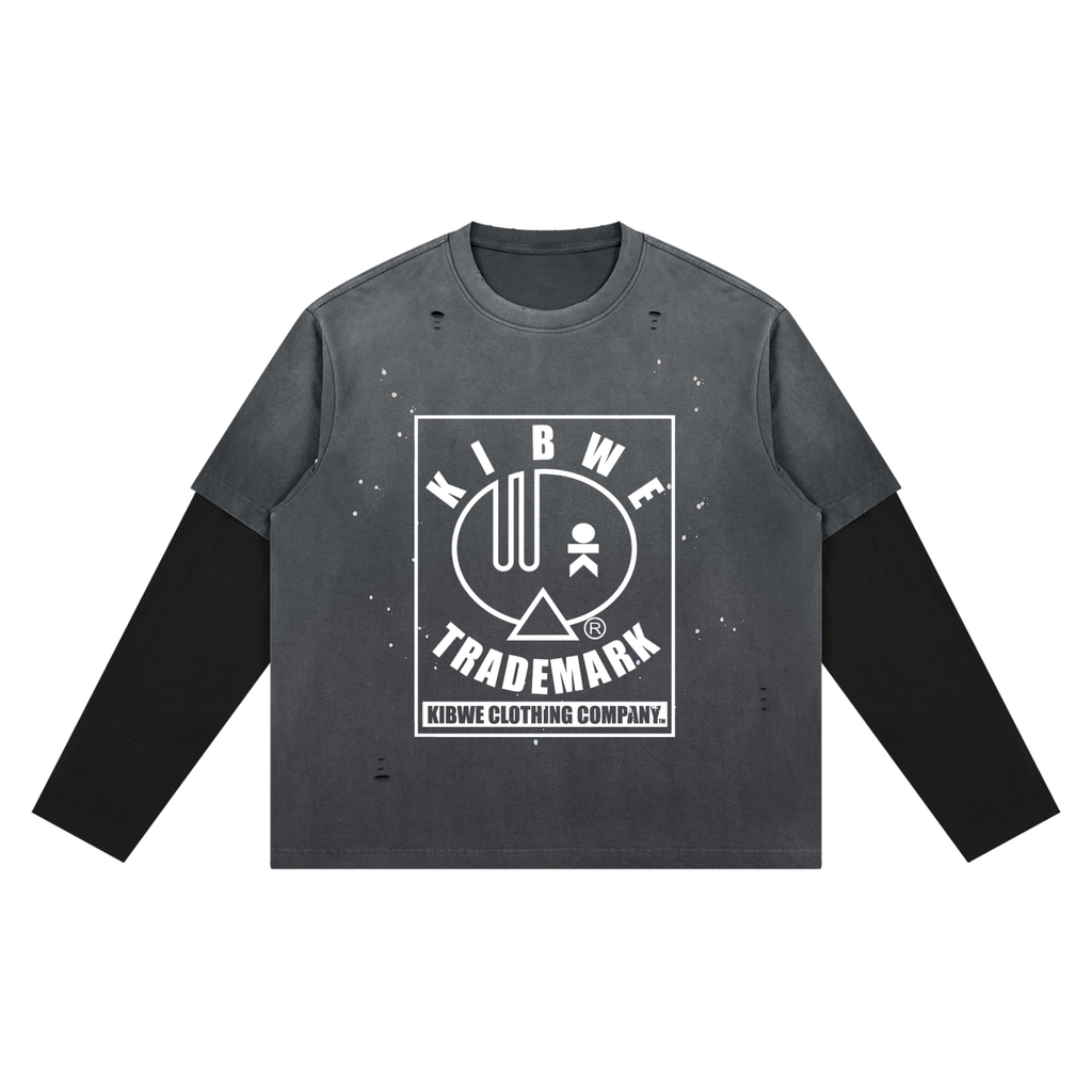 Unisex Vintage Wash Distressed Layer T-Shirt