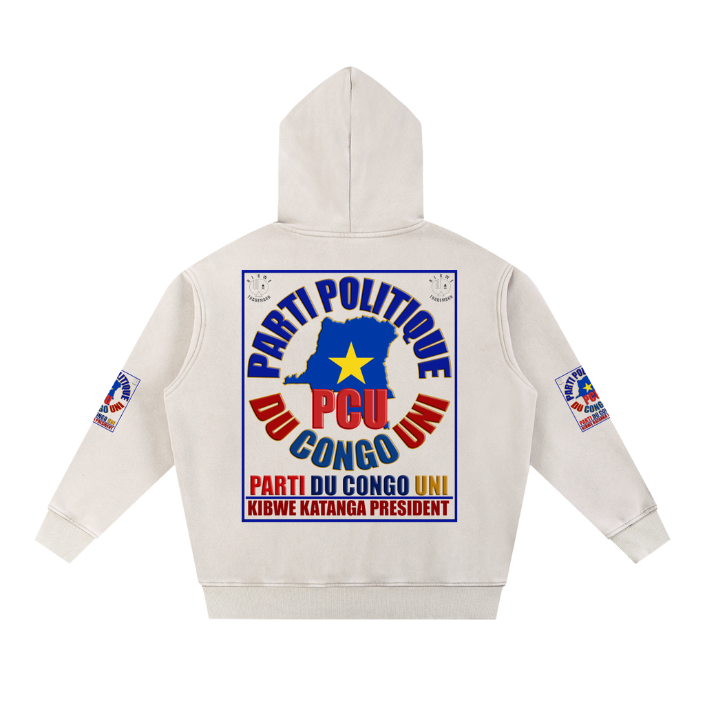 Snow Wash Fleece Oversize Hoodie