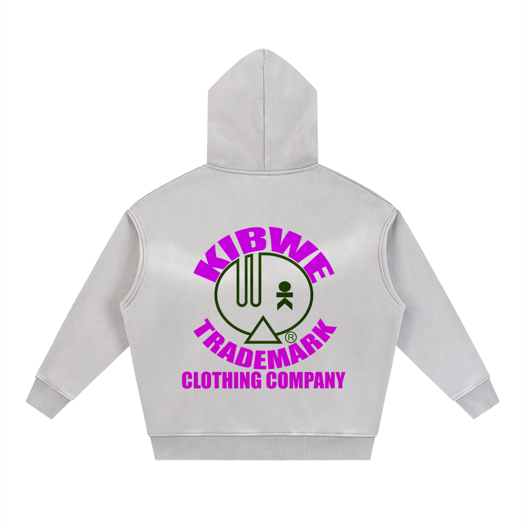 Sunfade Two-way Zipper Boxy Fleece Hoodie