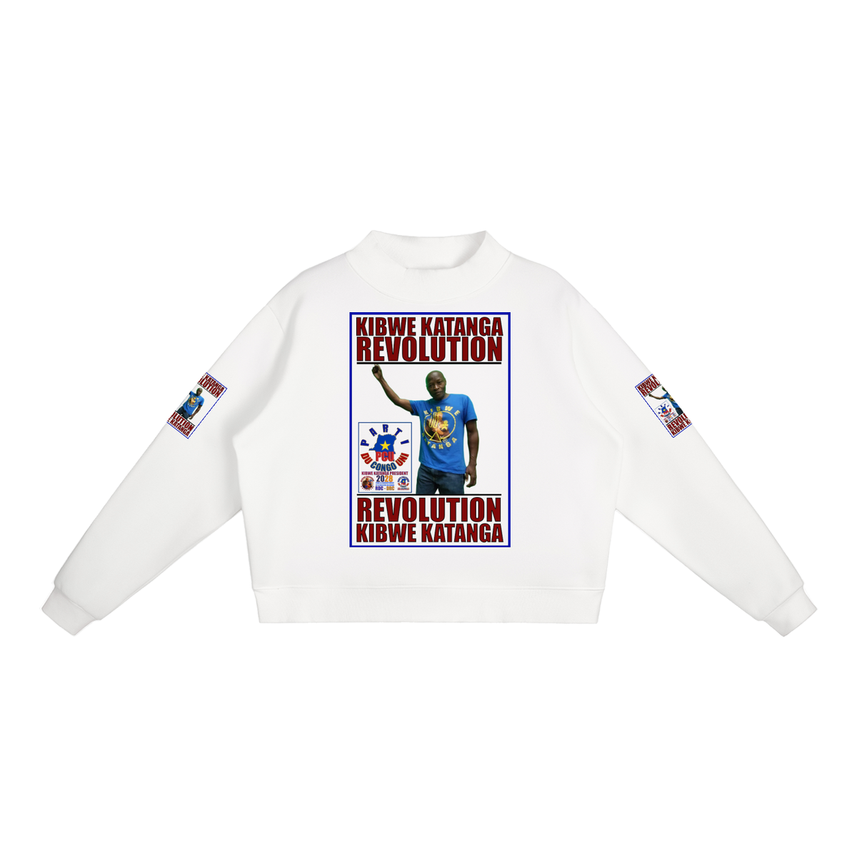 Essential Fleece Mock-Neck Crew Sweatshirt