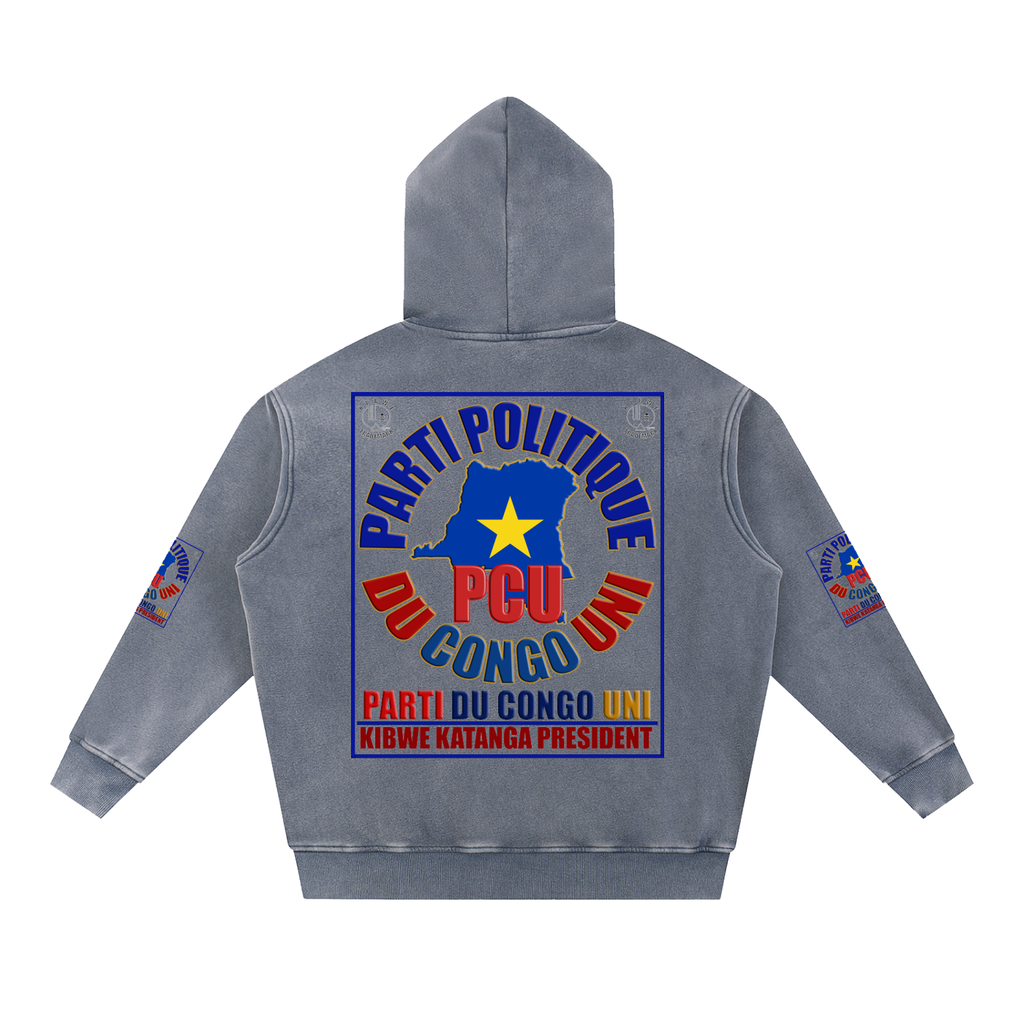 Snow Wash Fleece Oversize Hoodie