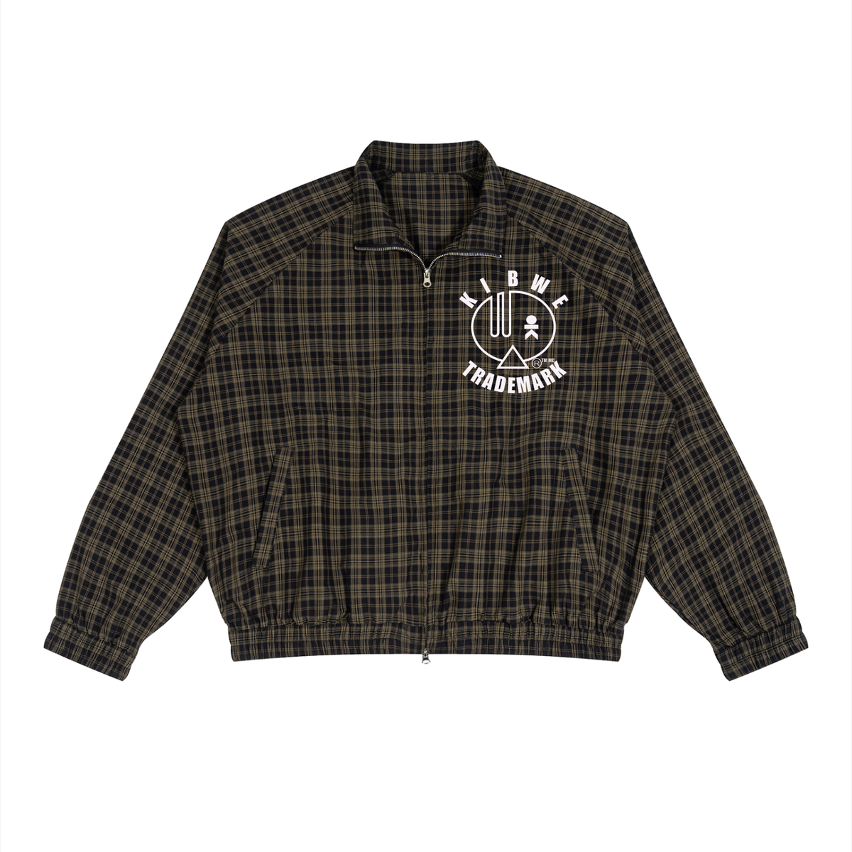 Unisex Plaid Full-Zip Track Jacket