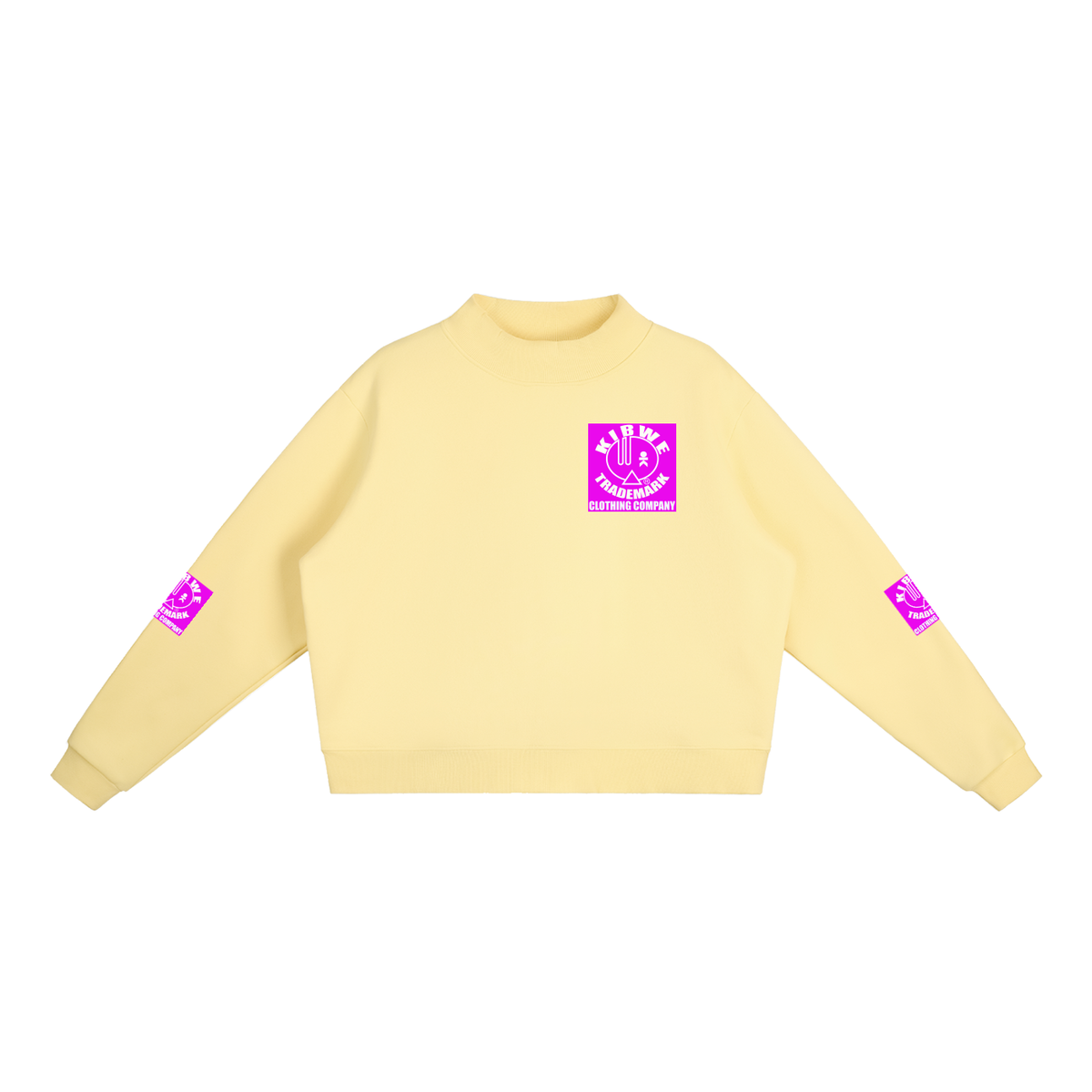 Essential Fleece Mock-Neck Crew Sweatshirt