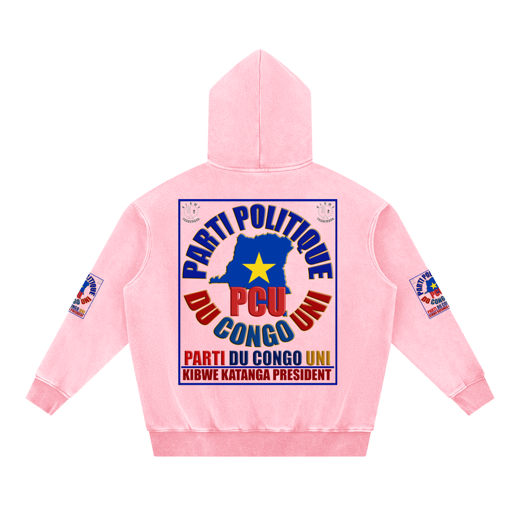 Snow Wash Fleece Oversize Hoodie