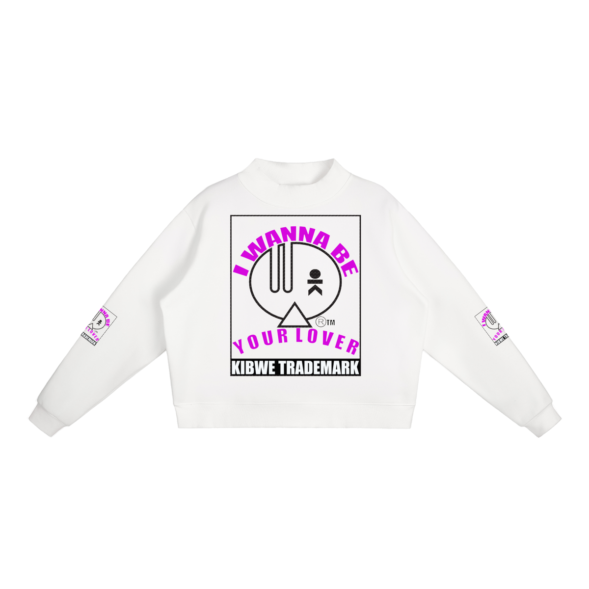 Essential Fleece Mock-Neck Crew Sweatshirt