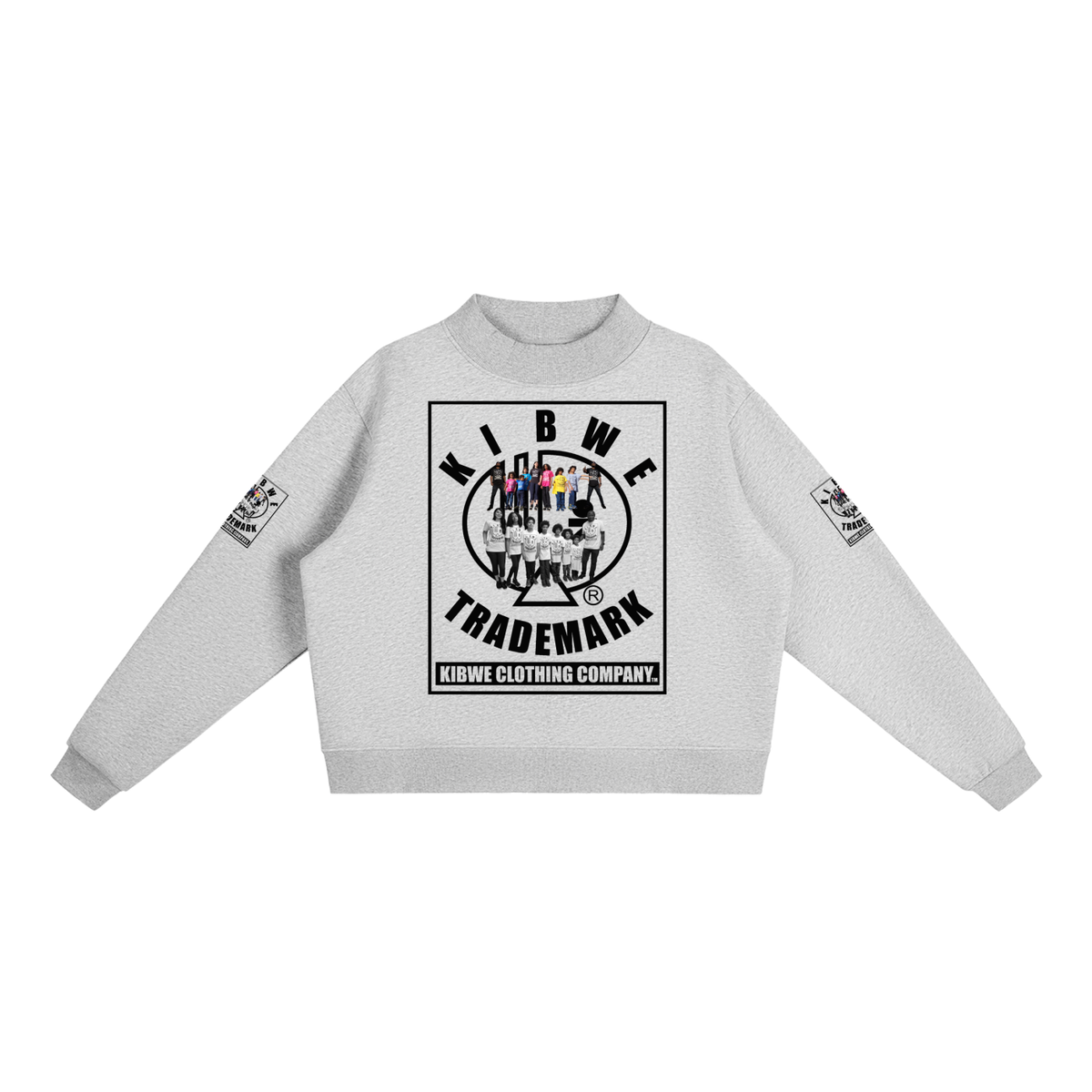 Essential Fleece Mock-Neck Crew Sweatshirt