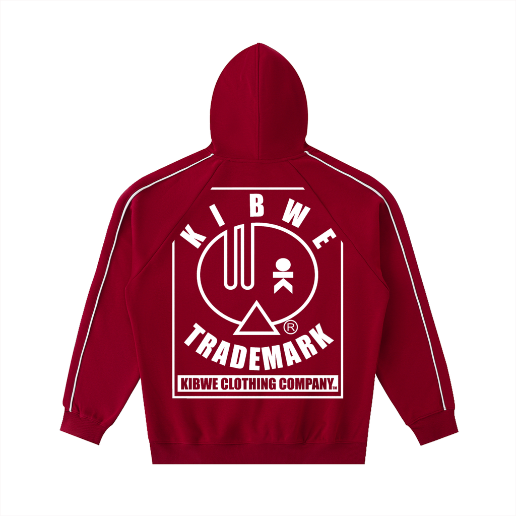 Contrast Piping Raglan Hoodie