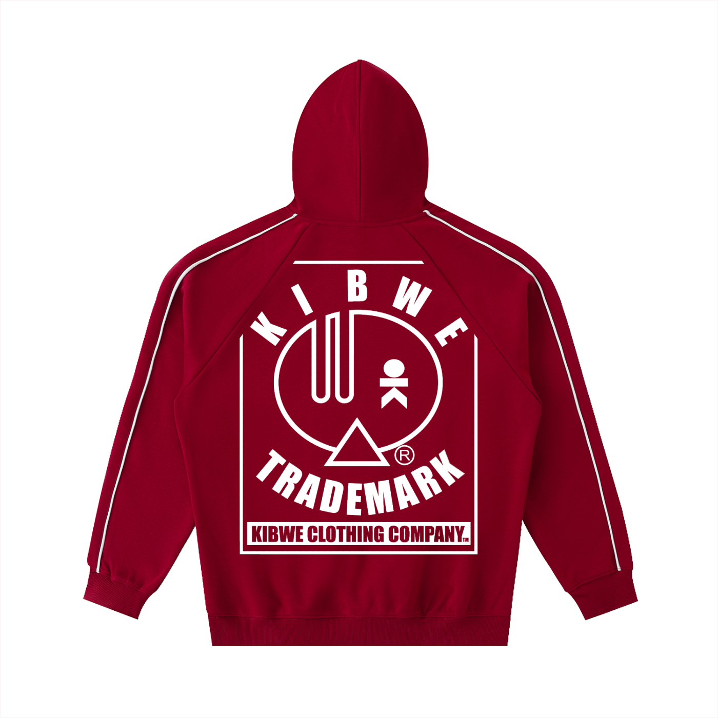 Contrast Piping Raglan Hoodie