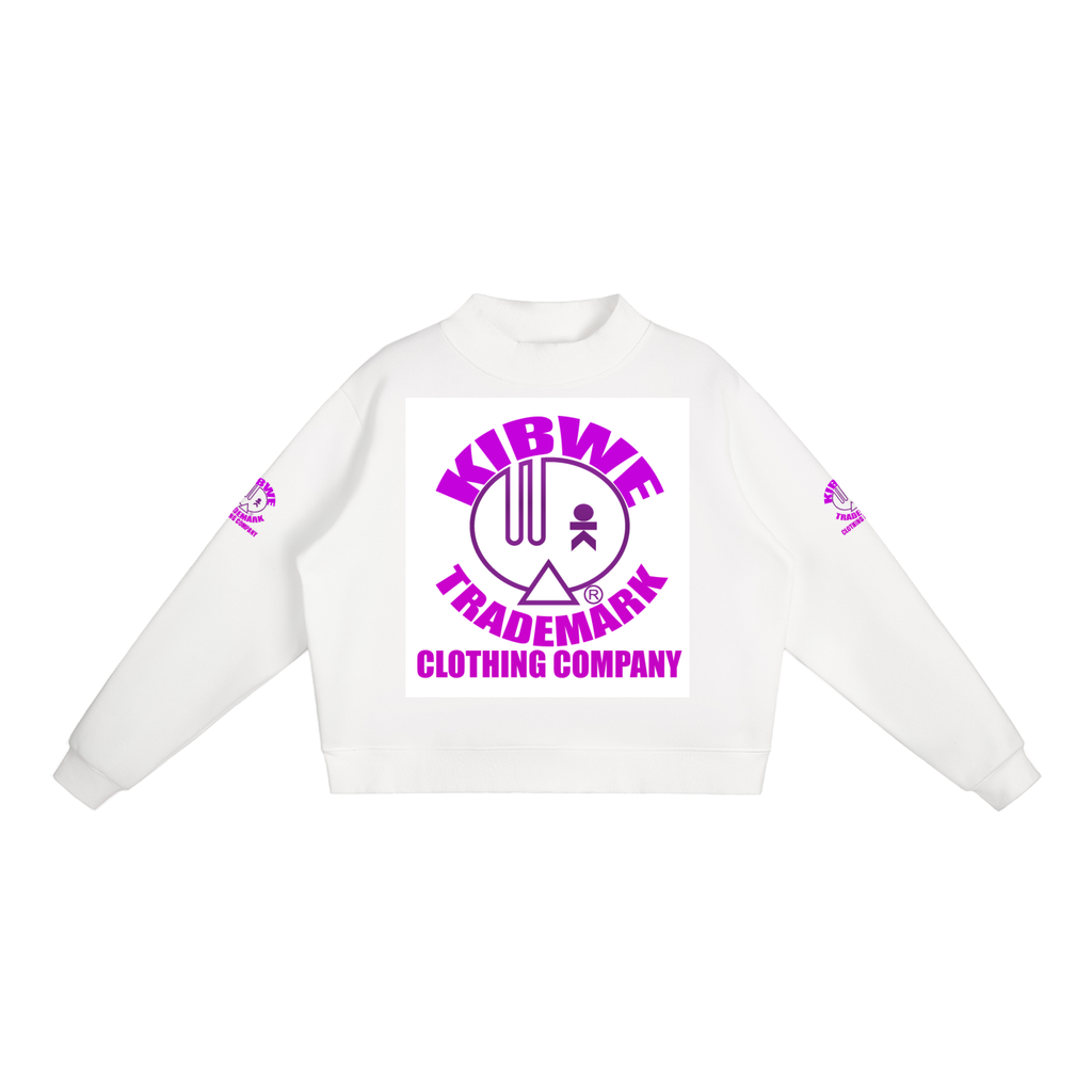 Essential Fleece Mock-Neck Crew Sweatshirt