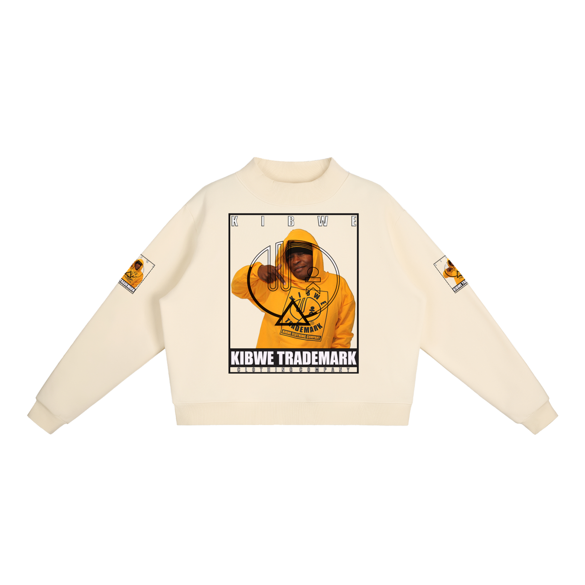Essential Fleece Mock-Neck Crew Sweatshirt