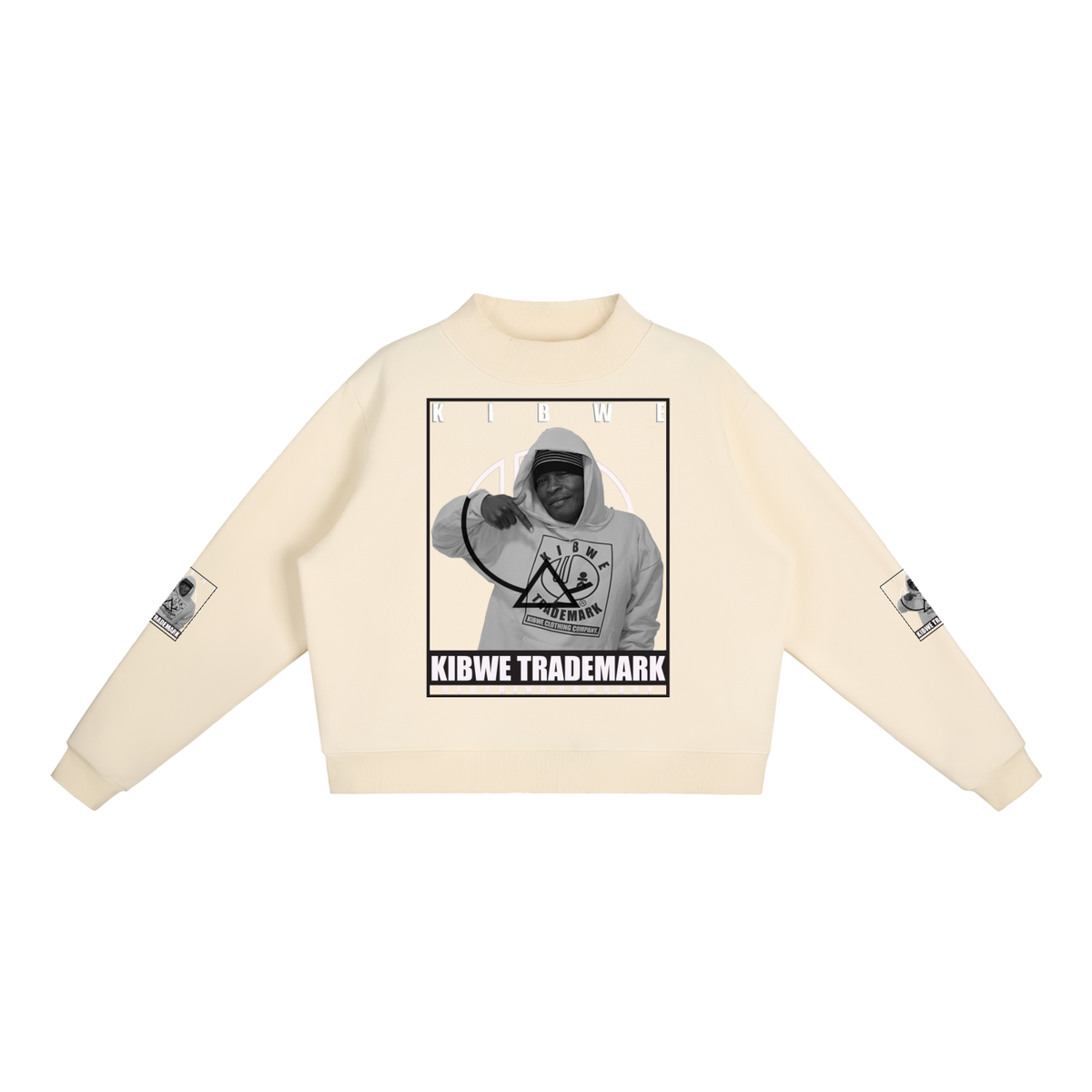 Essential Fleece Mock-Neck Crew Sweatshirt