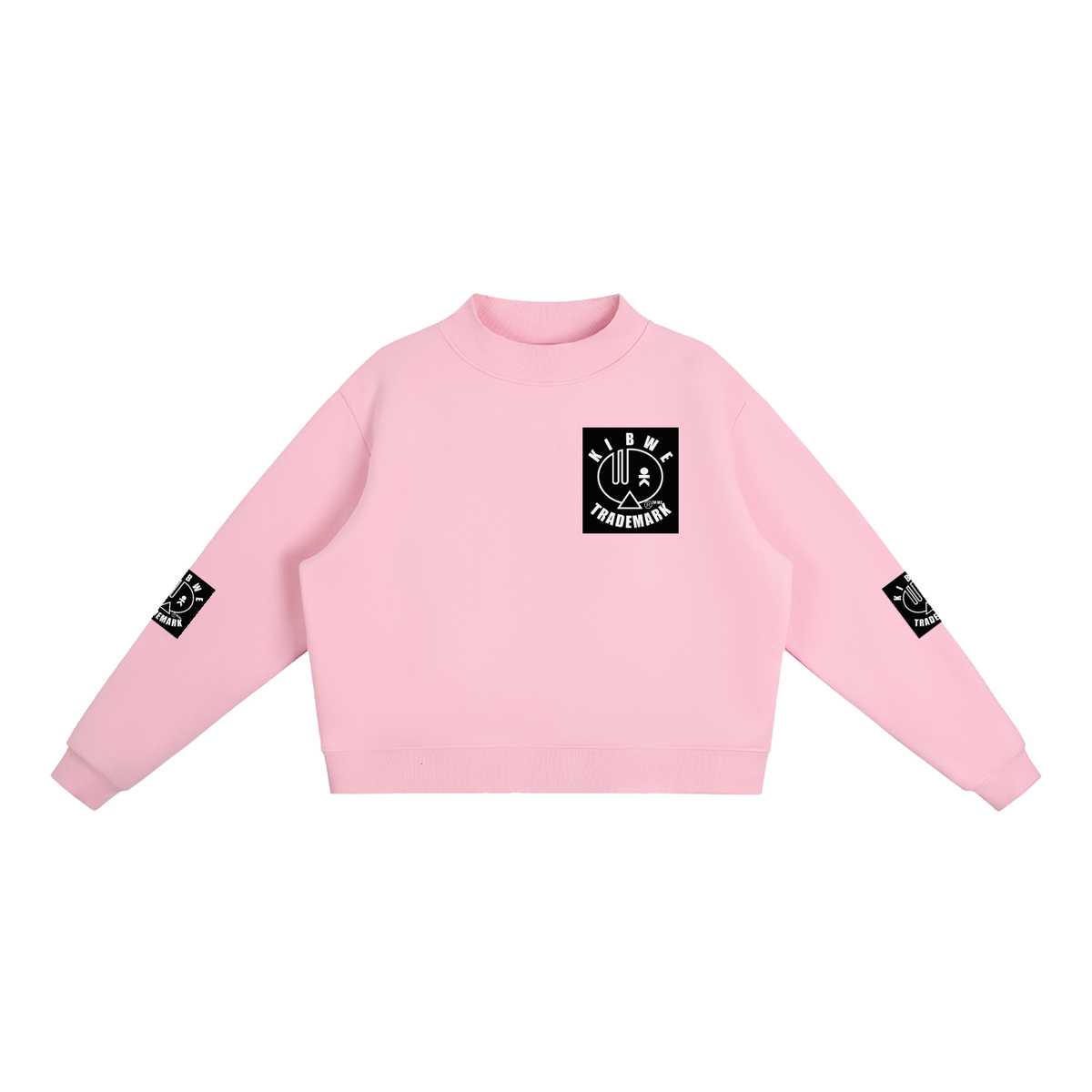 Essential Fleece Mock-Neck Crew Sweatshirt