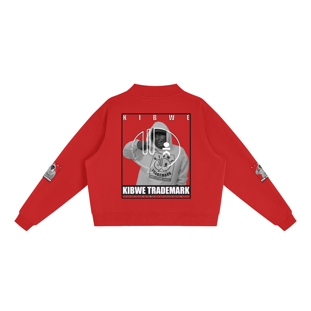 Essential Fleece Mock-Neck Crew Sweatshirt
