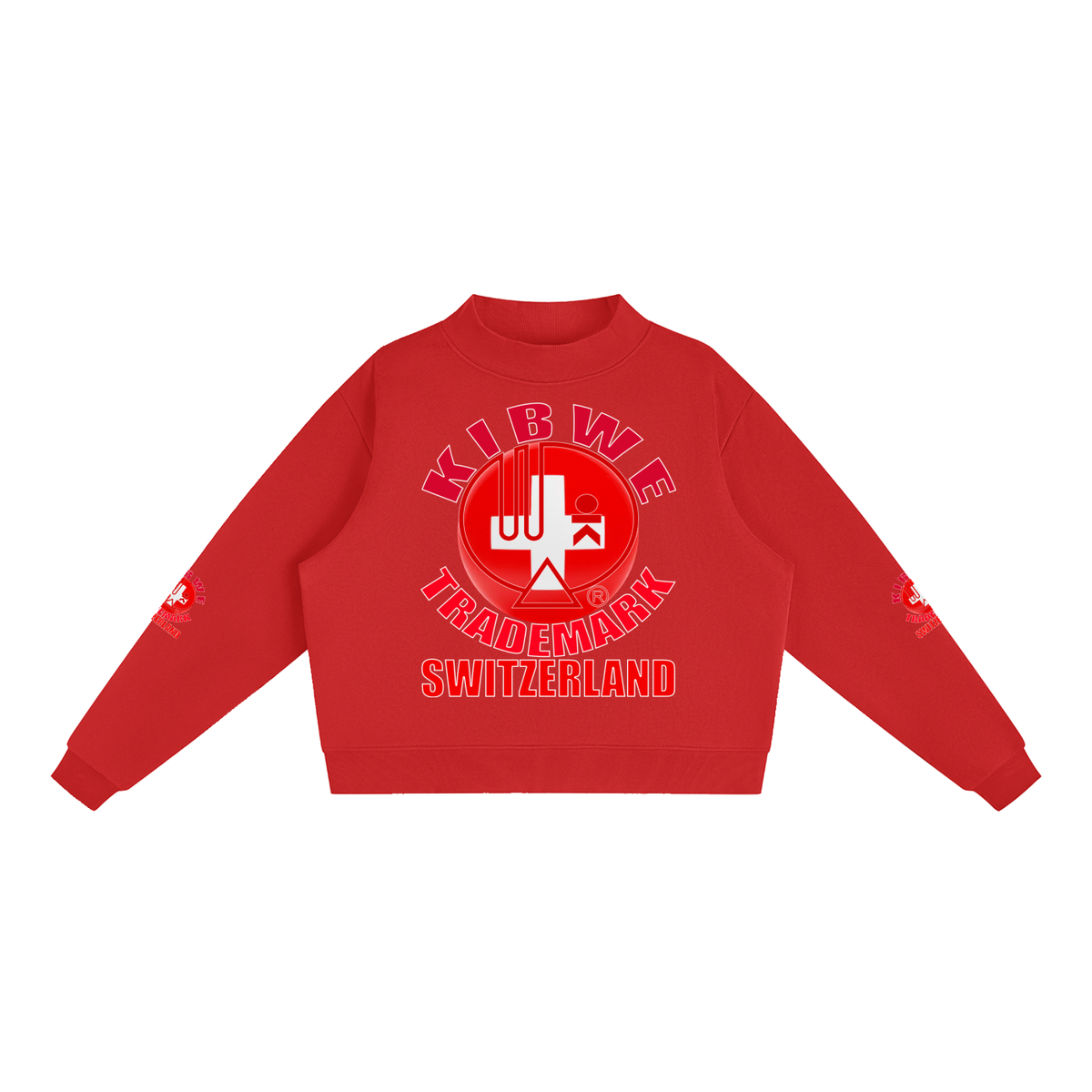 Essential Fleece Mock-Neck Crew Sweatshirt